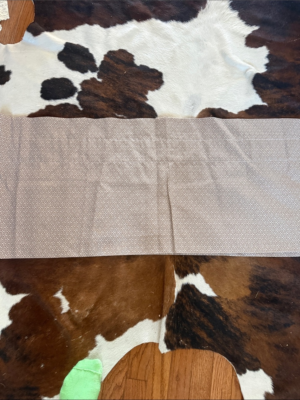 Neutral Geo Print window valance curtain